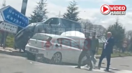 Bor-TOKİ Kavşağı’nda inanılmaz kaza! Yaralılar var