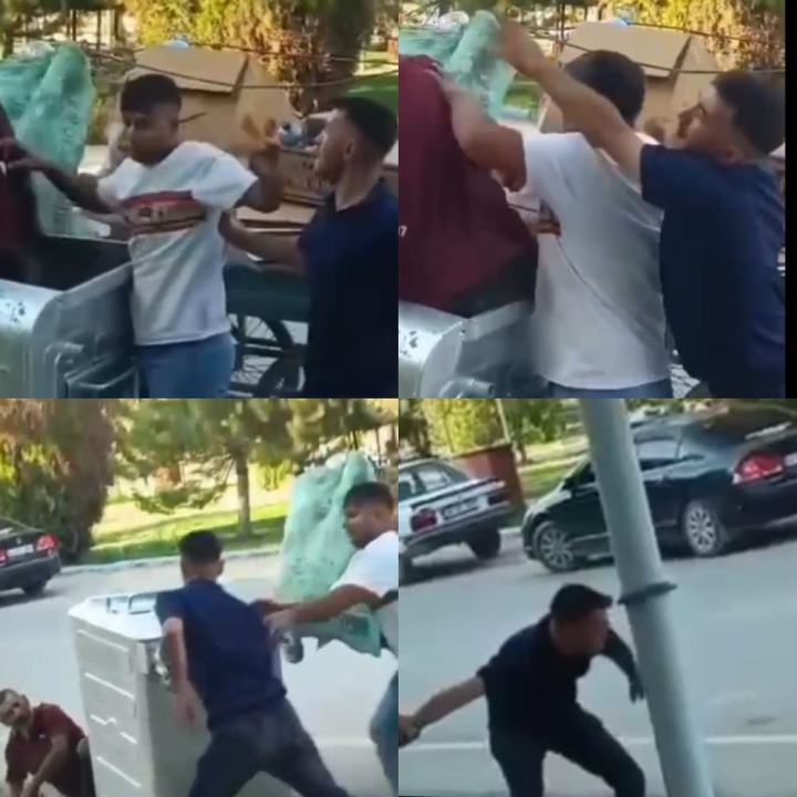 Çöpten atık toplayan şahıs darbedildi
