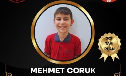 Fahri Kirt Ortaokulu öğrencisi Türkiye birincisi oldu