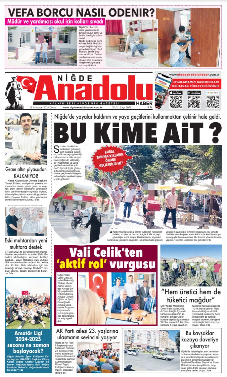  2024-08-16 Gazetesi