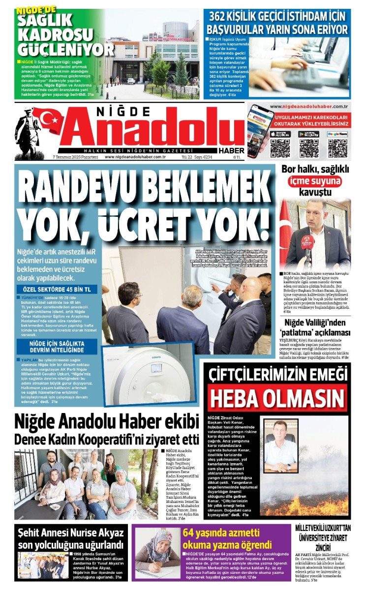  2025-07-07 Gazetesi