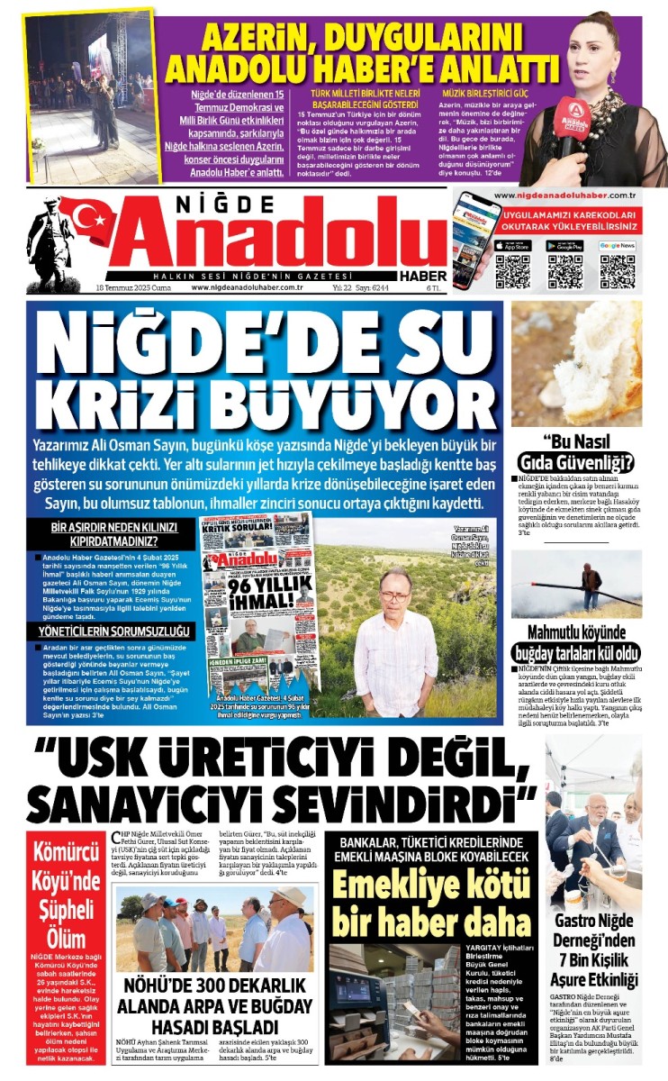  2025-07-18 Gazetesi
