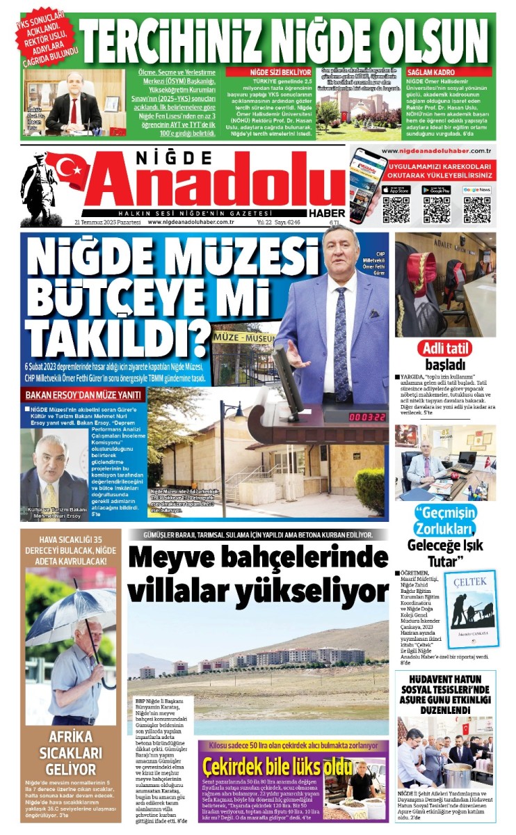  2025-07-21 Gazetesi