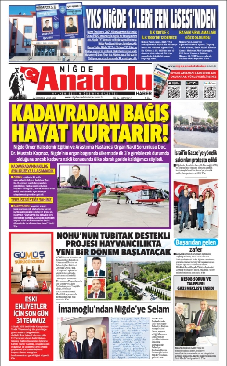  2025-07-22 Gazetesi