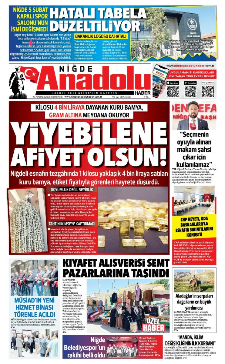  2025-08-23 Gazetesi