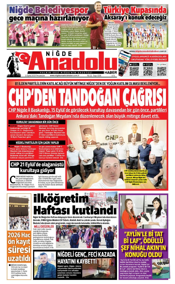  2025-09-11 Gazetesi