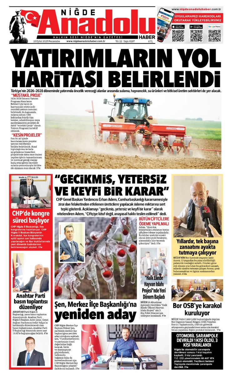  2025-09-18 Gazetesi