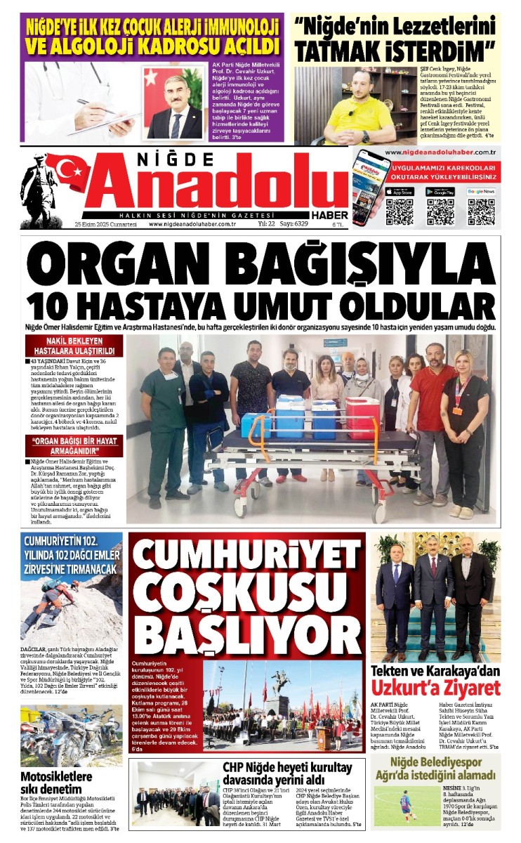  2025-10-25 Gazetesi