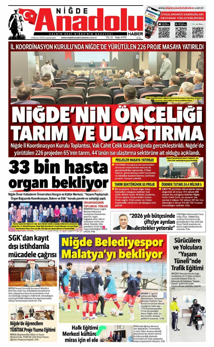  2025-11-01 Gazetesi