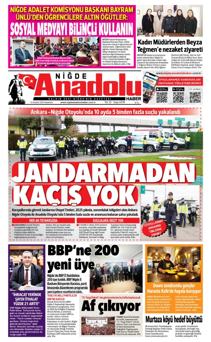  2025-12-22 Gazetesi