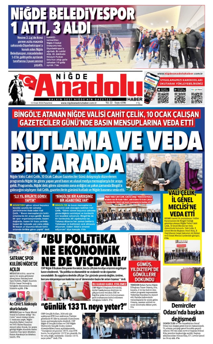  2026-01-12 Gazetesi