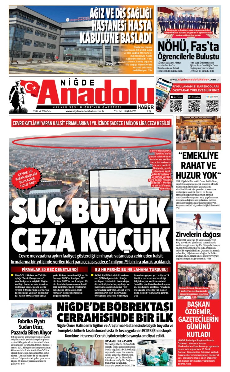  2026-01-13 Gazetesi
