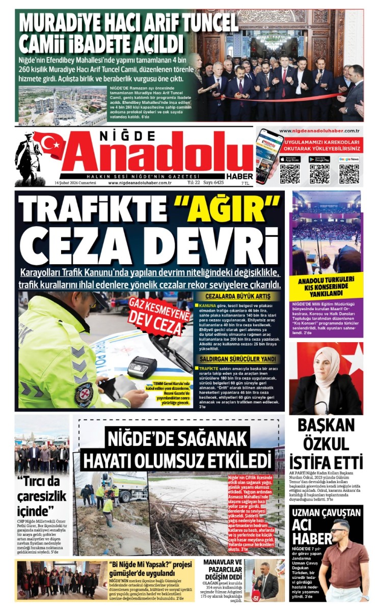  2026-02-14 Gazetesi