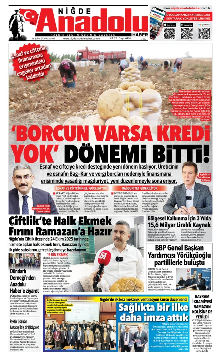  2026-02-16 Gazetesi