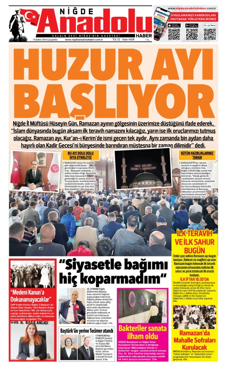  2026-02-18 Gazetesi