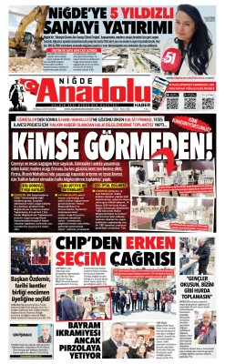 BUGÜNKÜ GAZETEMİZ