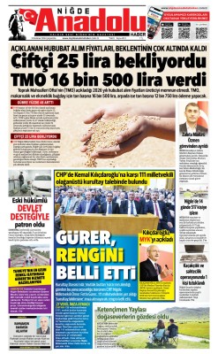BUGÜNKÜ GAZETEMİZ
