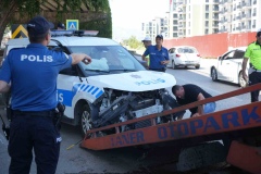 İhbara Giden Polisler Kaza Yaptı!