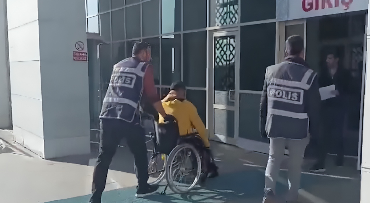 Kadına şiddet uygulayan engelli şahıs yakalandı