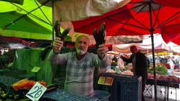 Kalp şeklindeki patlıcan, ilgi odağı oldu