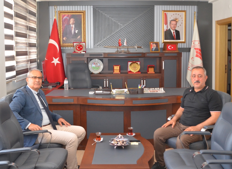 Kaymakam Yavuz'dan İl Tarım ve Orman Müdürü Asım Baş’a veda ziyareti