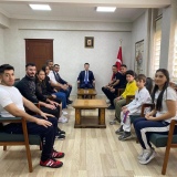 Kaymakam Yiğit genç sporcuları kabul etti