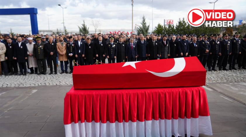 Kazada ölen polis memuru için tören düzenlendi