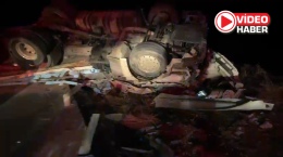 Kontrolden çıkan tır devrildi! Sürücüden acı haber geldi