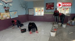 Köy okullarında çalışmalar devam ediyor 
