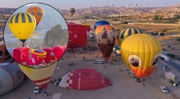Nevşehirde gökyüzü balonlarla süslendi