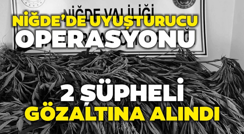 Niğde'de uyuşturucu operasyonunda 2 zanlı yakalandı