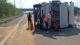 Niğde'den Yola Çıkan Çimento Yüklü Tır, Düzce'de Devrildi