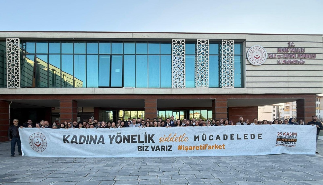 Niğde Aile ve Sosyal Hizmetler’den kadına yönelik şiddete karşı mesaj