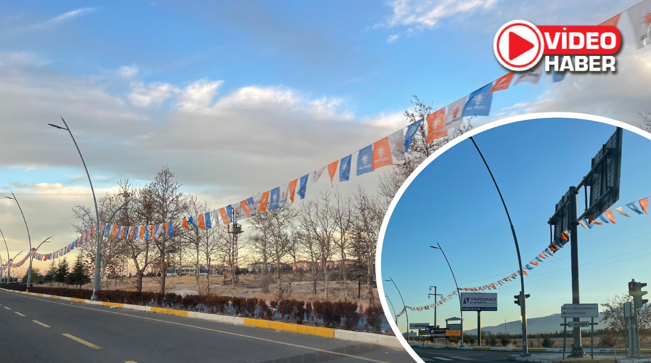 Niğde-Bor yolu AK Parti bayraklarıyla donatıldı!