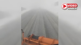 Niğde–Çiftlik yolunda yoğun kar yağışı