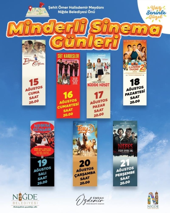   Niğde’de 'minderli sinema' günleri başlıyor   