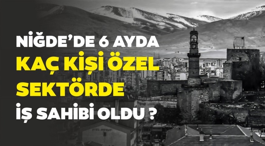 Niğde’de 6 ayda 2 bin 53 kişi özel sektörde iş sahibi oldu