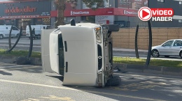 Niğde’de Korkutan Kaza! Otomobil Yan Yattı