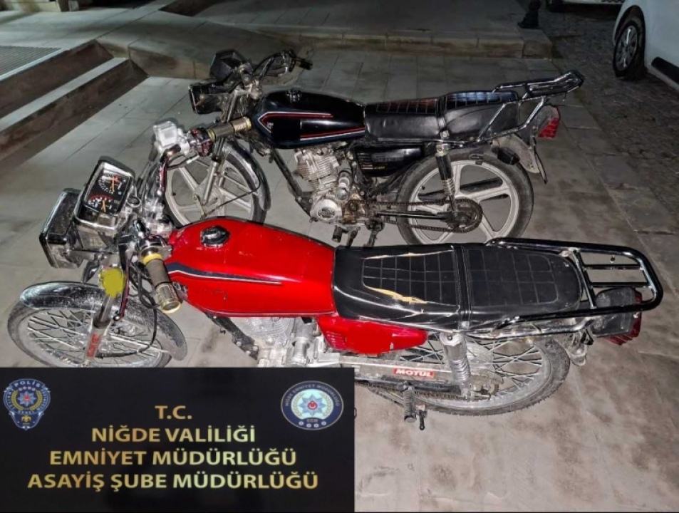 Niğde’de motosiklet hırsızlığı zanlıları yakalandı