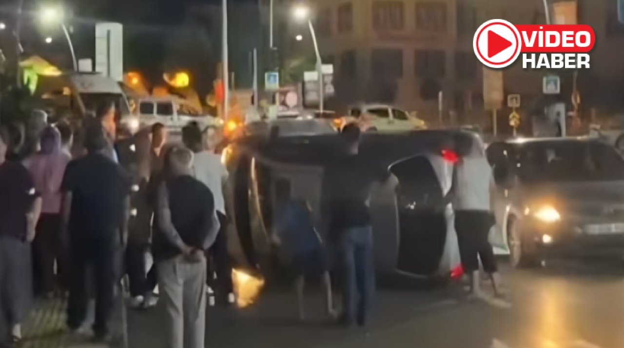 Niğde’de takla atan araçta 2 kişi yaralandı