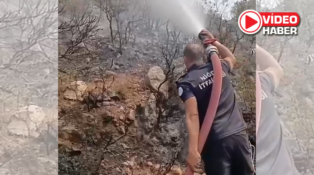 Niğde İtfaiyesi Mersin’de orman yangını mücadelesinde