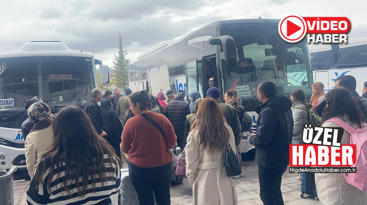 Niğde otogarında bayram yoğunluğu
