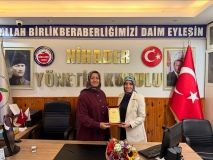 NİĞDEF Kadın Kolları Başkanlığı görevi Fatma Çınar’a devredildi