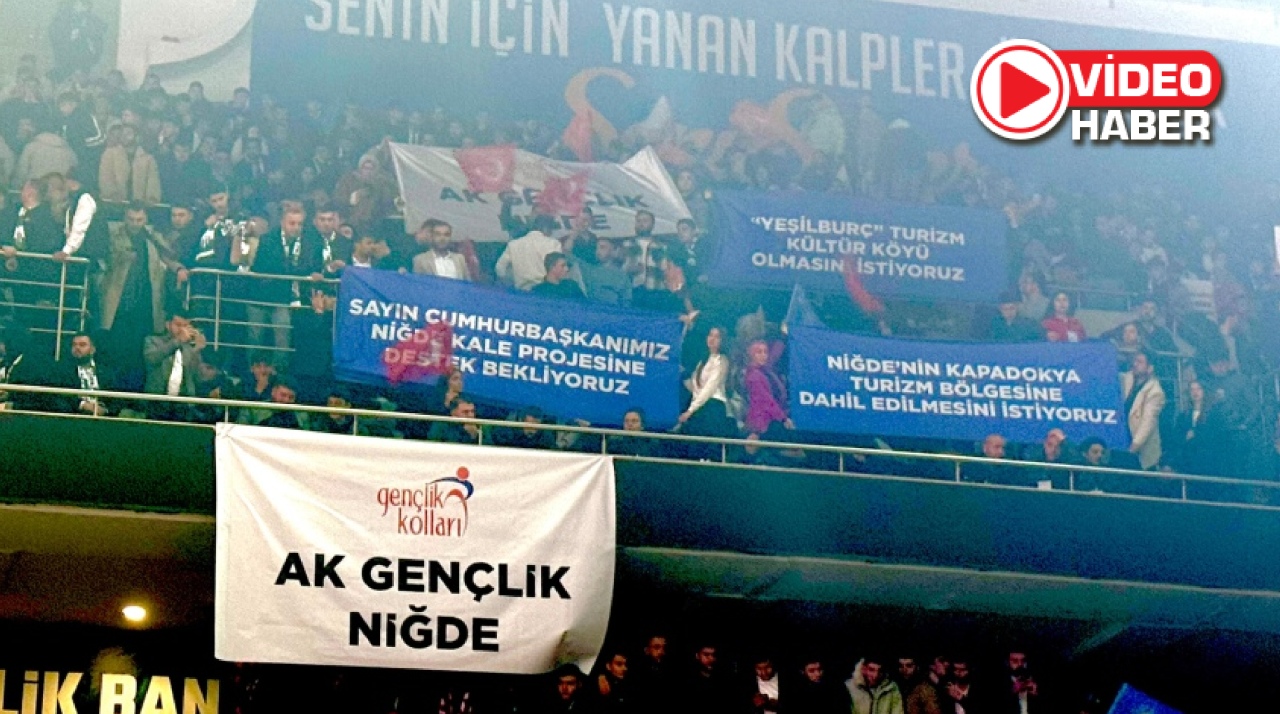 Niğdeli gençlerden Cumhurbaşkanı Erdoğan’a ‘Pankartlı’ talep