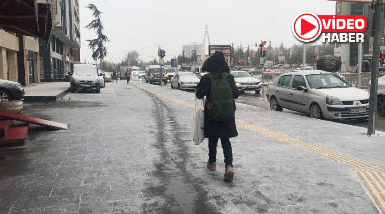 Niğdeliler güne karla uyandı