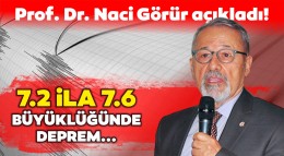 Prof. Dr. Naci Görür açıkladı! 7.2 ila 7.6 büyüklüğünde deprem...