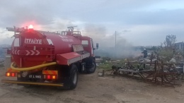 Şantiye Konteynerinde Yangın: Bir Konteyner Kullanılamaz Hale Geldi