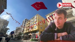 Şehidin baba ocağına bayraklar asıldı