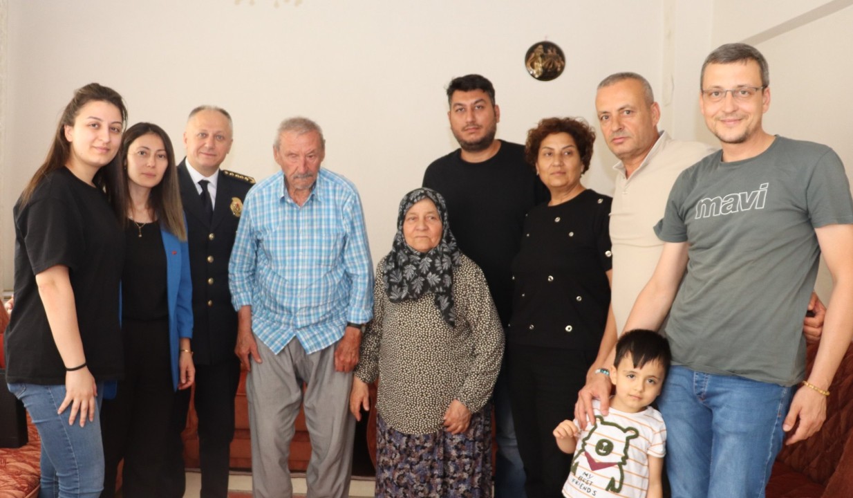 Şehit polis memurlarının ailelerine ziyaret