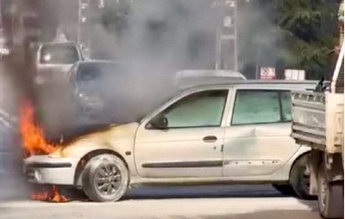 Seyir Halindeki Otomobil Alev Aldı